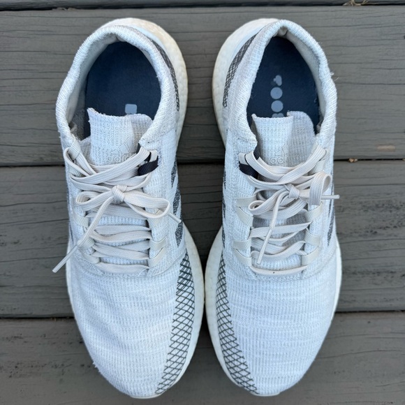 Adidas PureBoost Go J Non Dyed Grey and White shoes size 11 - Picture 7 of 13